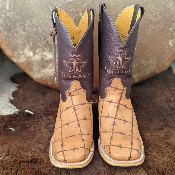 TIN HAUL "Bob Wire" mens Cowboy Western cattle rancher boots NEW with tags - Picture 7 of 16